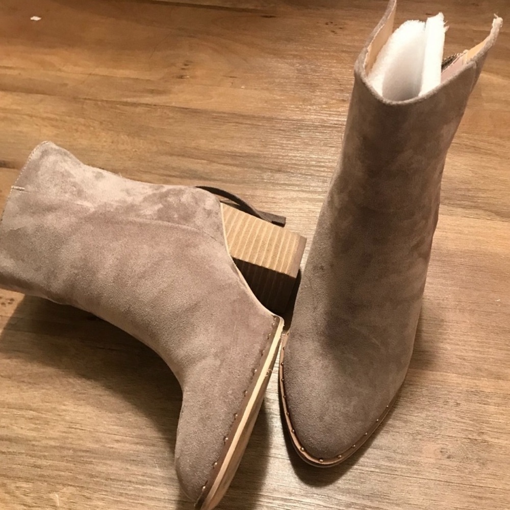 VICI Grey suede western booties